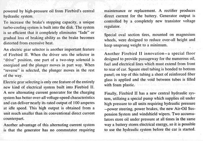 GM FIREBIRD II Family size gas turbine prototype 1956